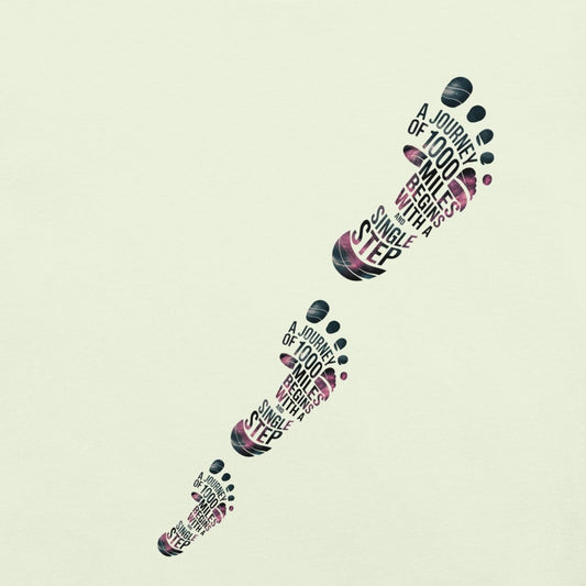 A Journey of a Thousand Miles Graphic Tee - Black - XS - ArtyKoala