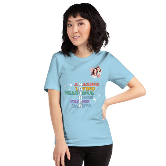 Acrochtic Mother Daughter Graphic Tee - Ocean Blue - S - ArtyKoala