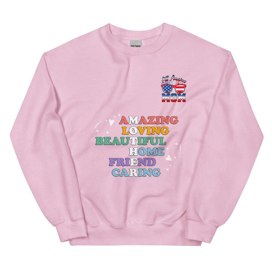 Acrostic Mother Women Graphic Sweatshirt - Light Pink - S - ArtyKoala