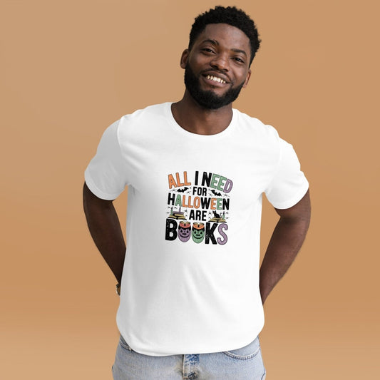 All I Need for Halloween are Books Graphic Tee - Black - XS - ArtyKoala