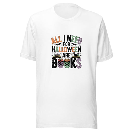 All I Need for Halloween are Books Graphic Tee - Black - XS - ArtyKoala