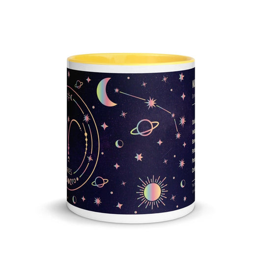 Aries Colorful Print Mug - Black - 11 oz - ArtyKoala