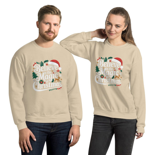 Believe in Christmas Graphic Sweatshirt - Sand - S - ArtyKoala
