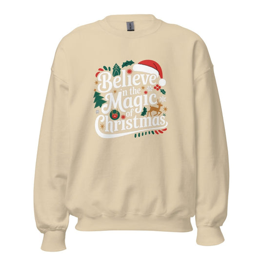 Believe in Christmas Graphic Sweatshirt - Sand - S - ArtyKoala