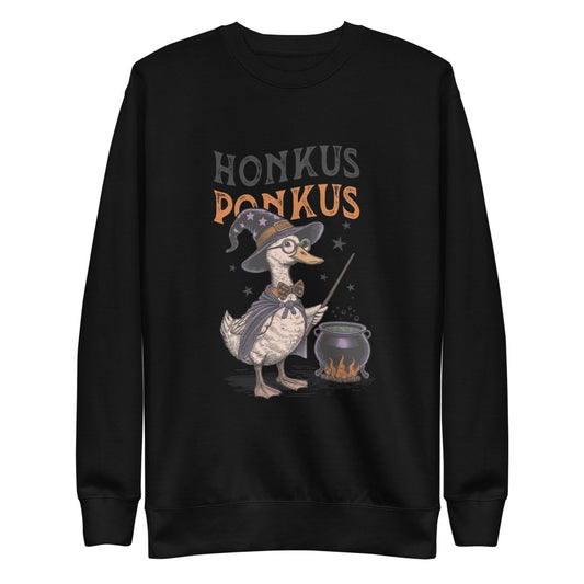 Magician Duck Halloween Graphic Sweatshirt - Black - S - ArtyKoala