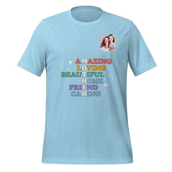 Acrochtic Mother Daughter Graphic Tee - Ocean Blue - S - ArtyKoala