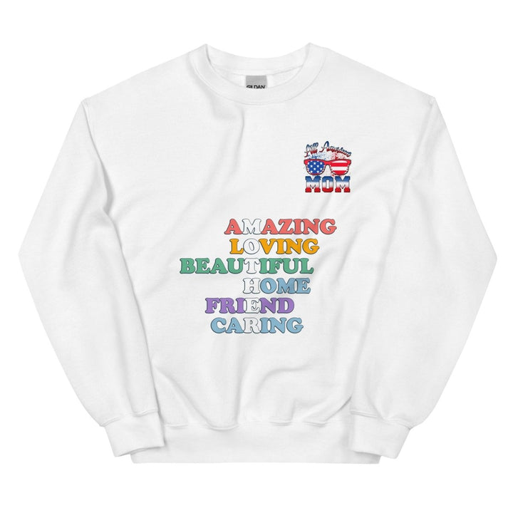 Acrostic Mother Women Graphic Sweatshirt - White - S - ArtyKoala