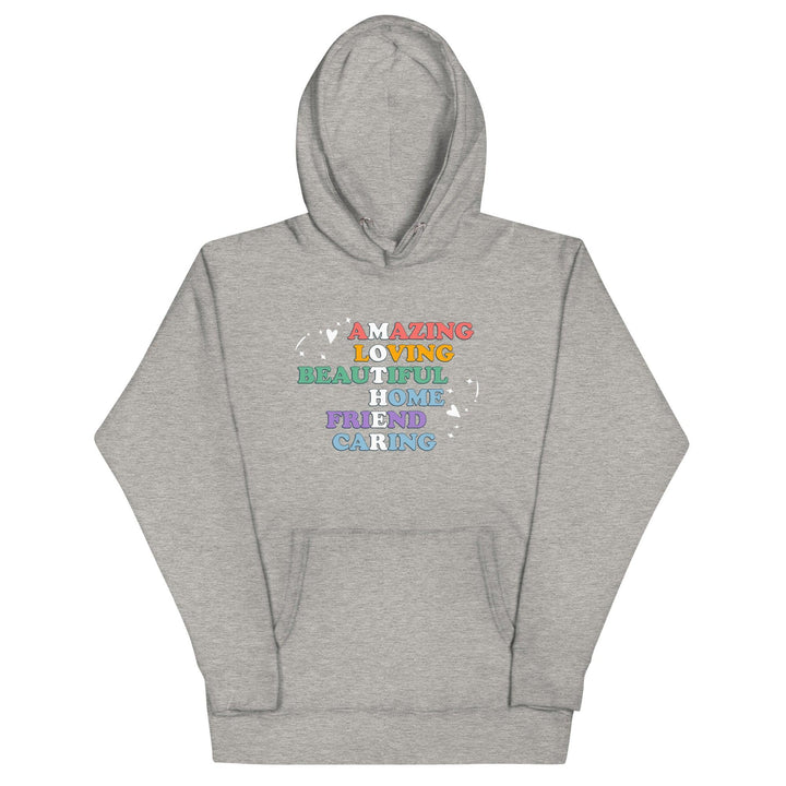 Acrostic Mother Women Premium Hoodie - Carbon Grey / S - ArtyKoala