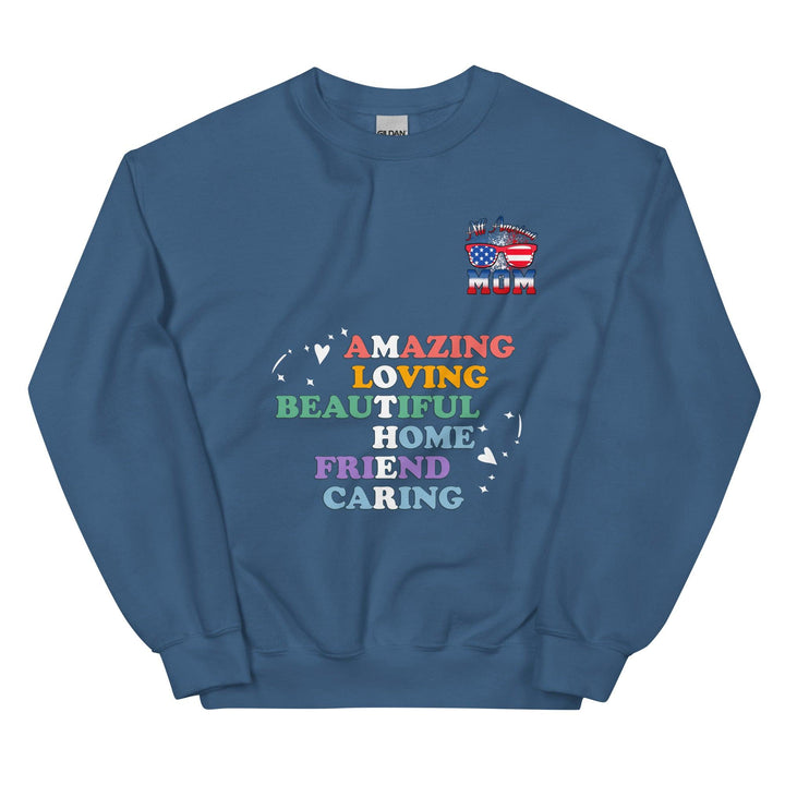 Acrostic Mother Women Premium Sweatshirt - Indigo Blue / S - ArtyKoala