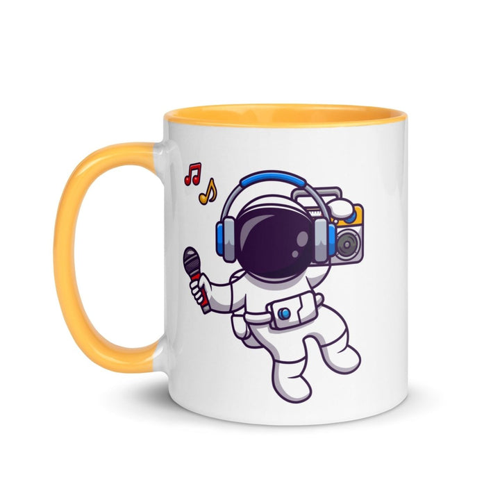 Alien Koala Colorful Print Mug - Golden Yellow - 11 oz - ArtyKoala