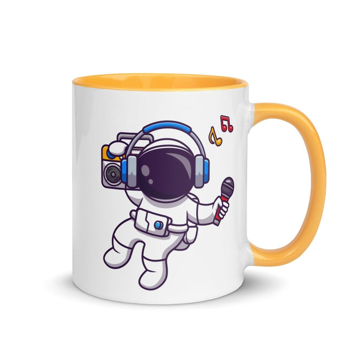 Alien Koala Colorful Print Mug - Golden Yellow - 11 oz - ArtyKoala