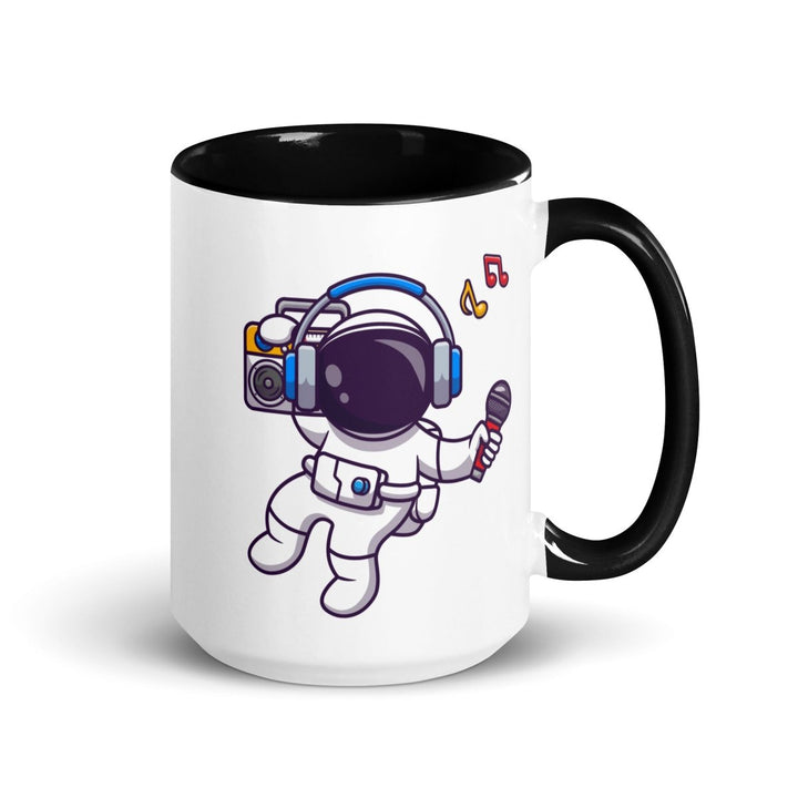 Alien Koala Colorful Print Mug - Black - 15 oz - ArtyKoala