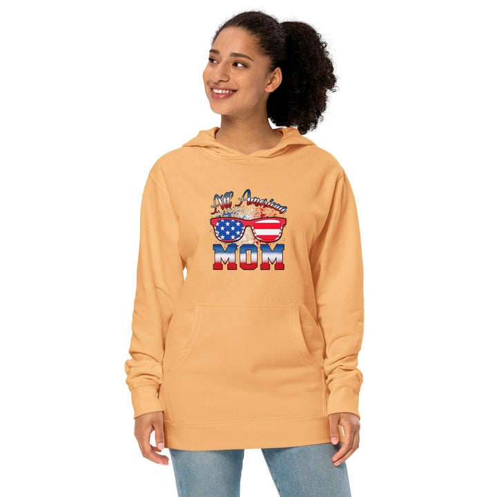 All American Mom Premium Cotton Woman Hoodie - ArtyKoala