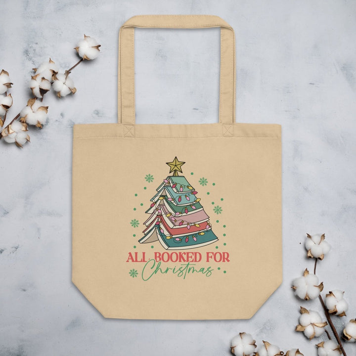 All Books for Christmas Custom Tote Bag - Oyster - ArtyKoala