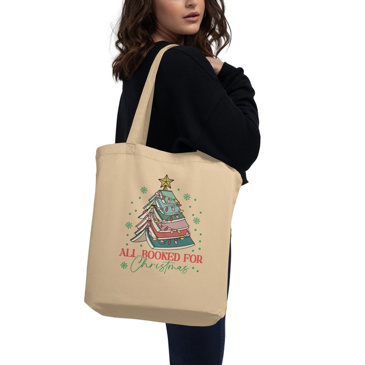 All Books for Christmas Custom Tote Bag - Oyster - ArtyKoala