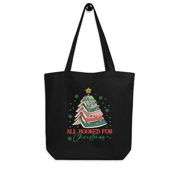 All Books for Christmas Custom Tote Bag - Black - ArtyKoala