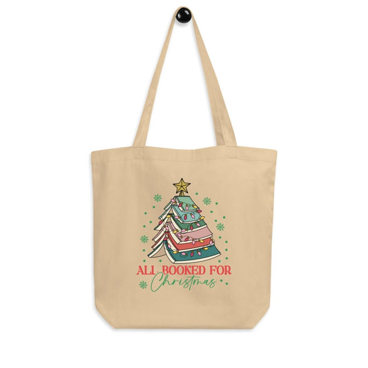 All Books for Christmas Custom Tote Bag - Oyster - ArtyKoala