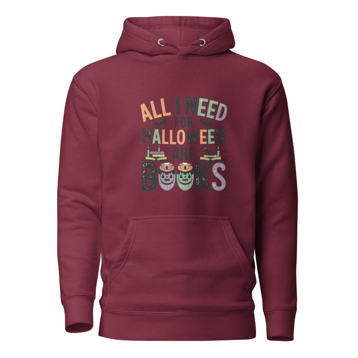 All I Need for Halloween are Books Graphic Hoodie - Black - S - ArtyKoala