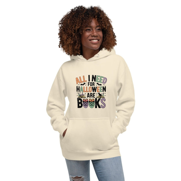 All I Need for Halloween are Books Graphic Hoodie - Bone - S - ArtyKoala