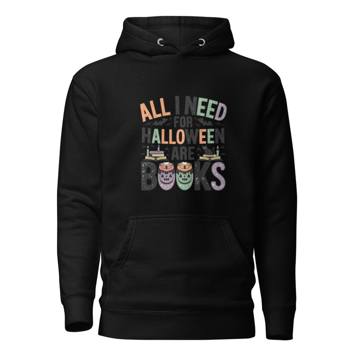 All I Need for Halloween are Books Graphic Hoodie - Black - S - ArtyKoala