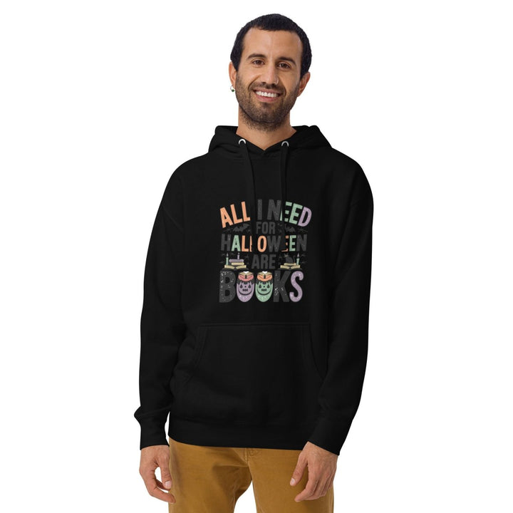 All I Need for Halloween are Books Graphic Hoodie - Black - S - ArtyKoala