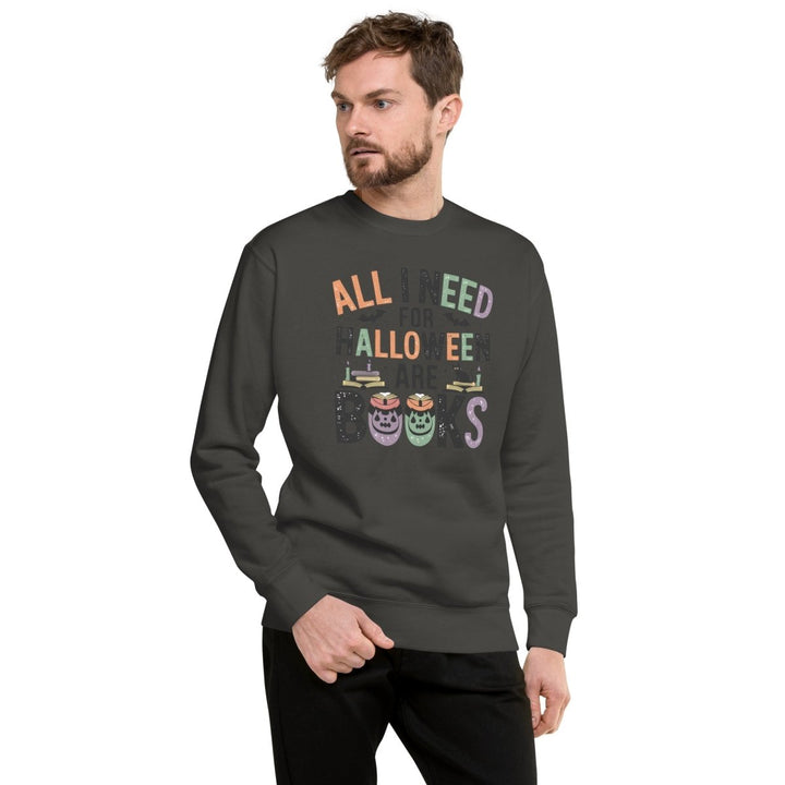 All I Need for Halloween Graphic Sweatshirt - Vintage Black - S - ArtyKoala