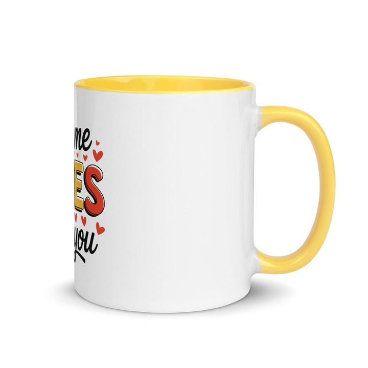 All of Me Loves Colorful Print Mug - Yellow - 11 oz - ArtyKoala