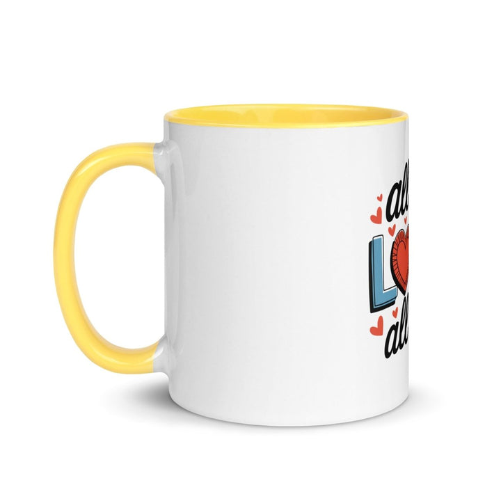 All of Me Loves Colorful Print Mug - Black - 11 oz - ArtyKoala