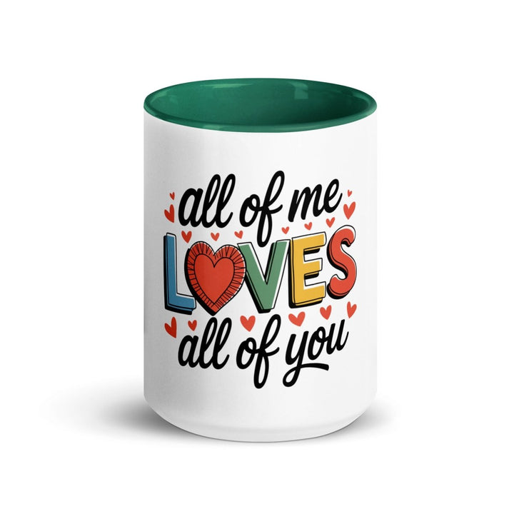 All of Me Loves Colorful Print Mug - Red - 15 oz - ArtyKoala