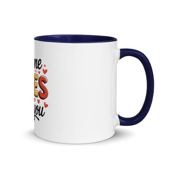 All of Me Loves Colorful Print Mug - Dark Blue - 11 oz - ArtyKoala