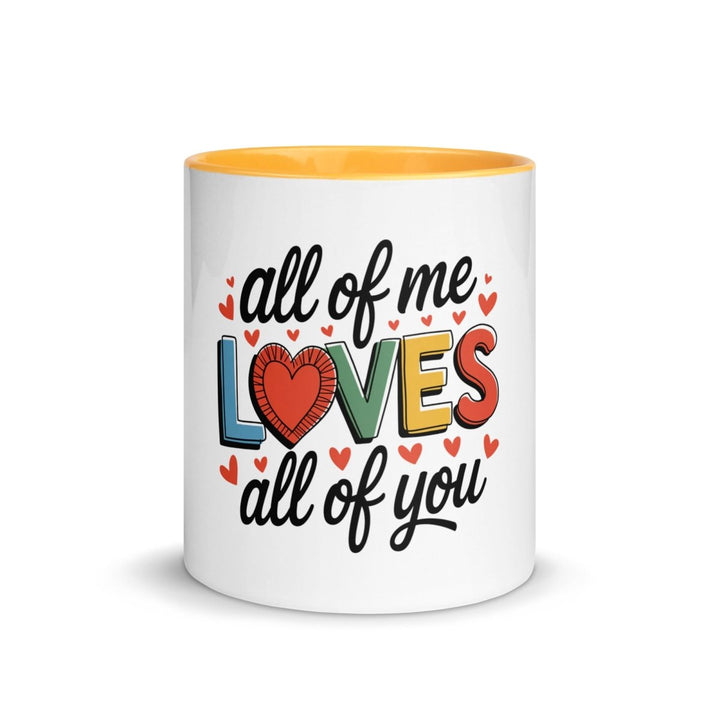 All of Me Loves Colorful Print Mug - Orange - 11 oz - ArtyKoala