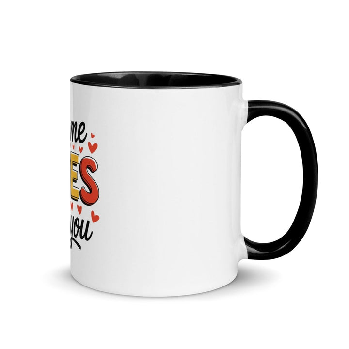 All of Me Loves Colorful Print Mug - Black - 11 oz - ArtyKoala