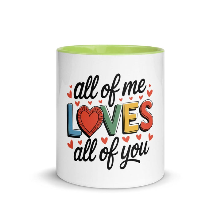 All of Me Loves Colorful Print Mug - Dark green - 11 oz - ArtyKoala