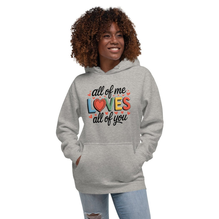 All of Me Loves Graphic Hoodie - White - S - ArtyKoala
