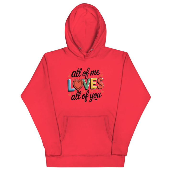 All of Me Loves Graphic Hoodie - Team Red - S - ArtyKoala