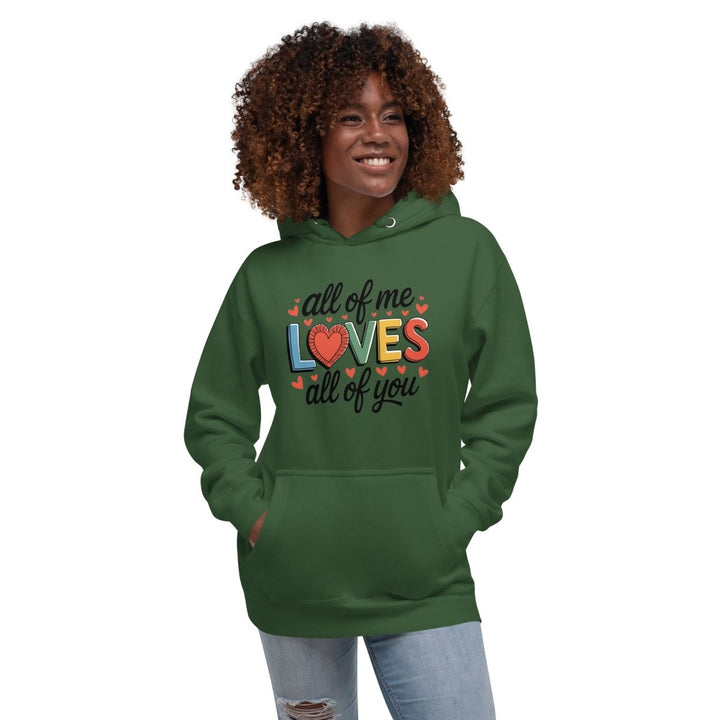 All of Me Loves Graphic Hoodie - White - S - ArtyKoala