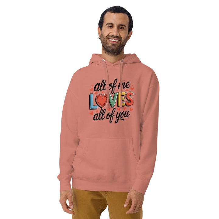 All of Me Loves Graphic Hoodie - White - S - ArtyKoala