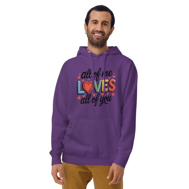 All of Me Loves Graphic Hoodie - White - S - ArtyKoala