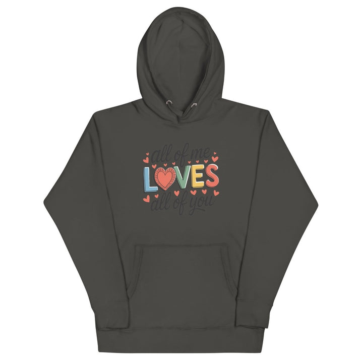 All of Me Loves Graphic Hoodie - Vintage Black - S - ArtyKoala