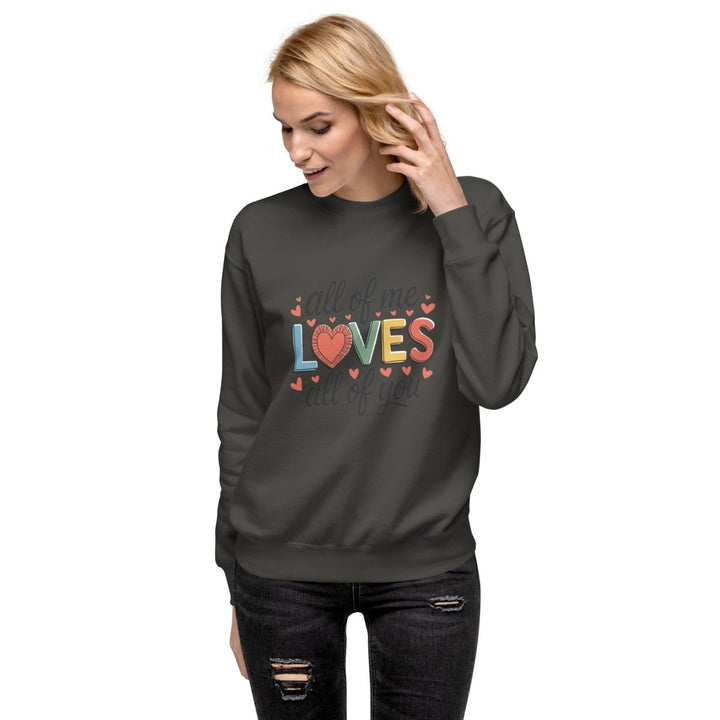 All of Me Loves Graphic Sweatshirt - Black - S - ArtyKoala