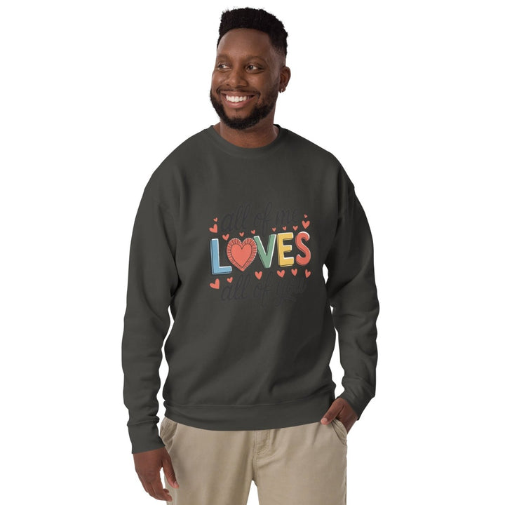 All of Me Loves Graphic Sweatshirt - Black - S - ArtyKoala