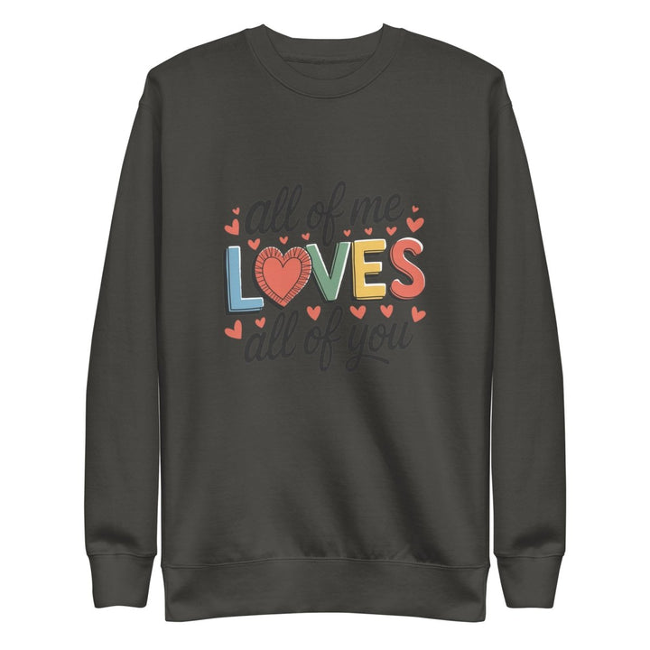All of Me Loves Graphic Sweatshirt - Vintage Black - S - ArtyKoala