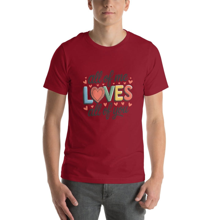 All of Me Loves Graphic Tee - Cardinal - XS - ArtyKoala