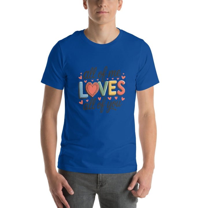 All of Me Loves Graphic Tee - True Royal - S - ArtyKoala