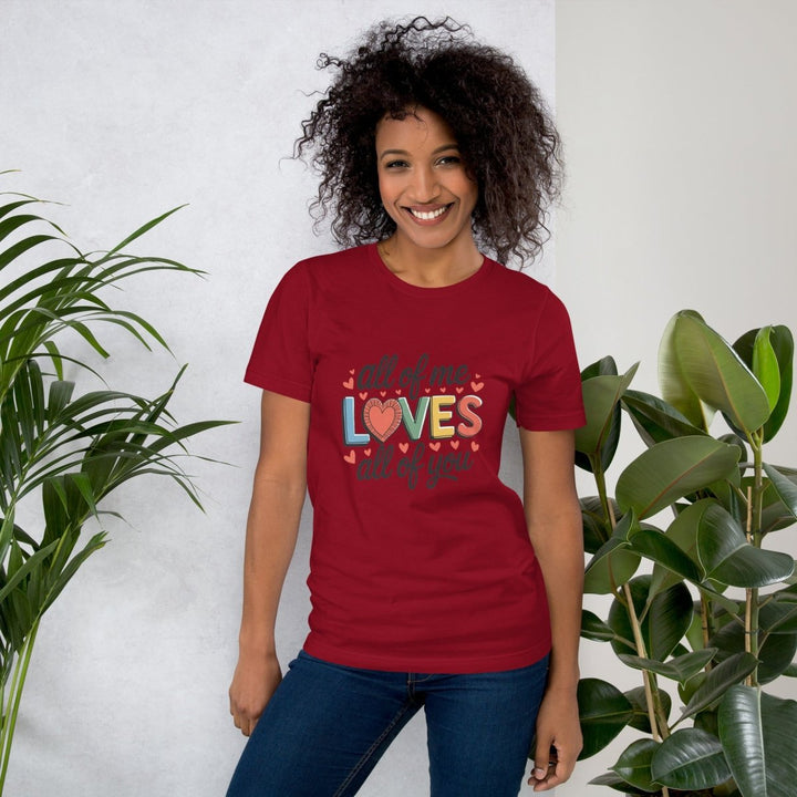 All of Me Loves Graphic Tee - Pink - S - ArtyKoala
