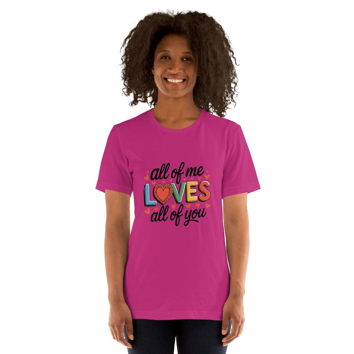 All of Me Loves Graphic Tee - Pink - S - ArtyKoala