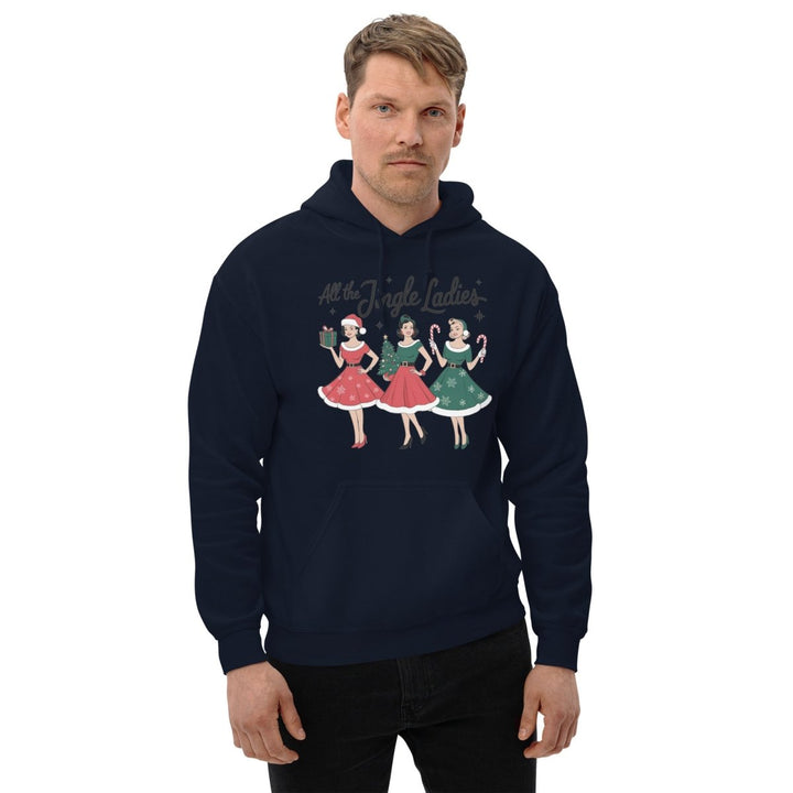All The Jingle Ladies Graphic Hoodie - White - S - ArtyKoala
