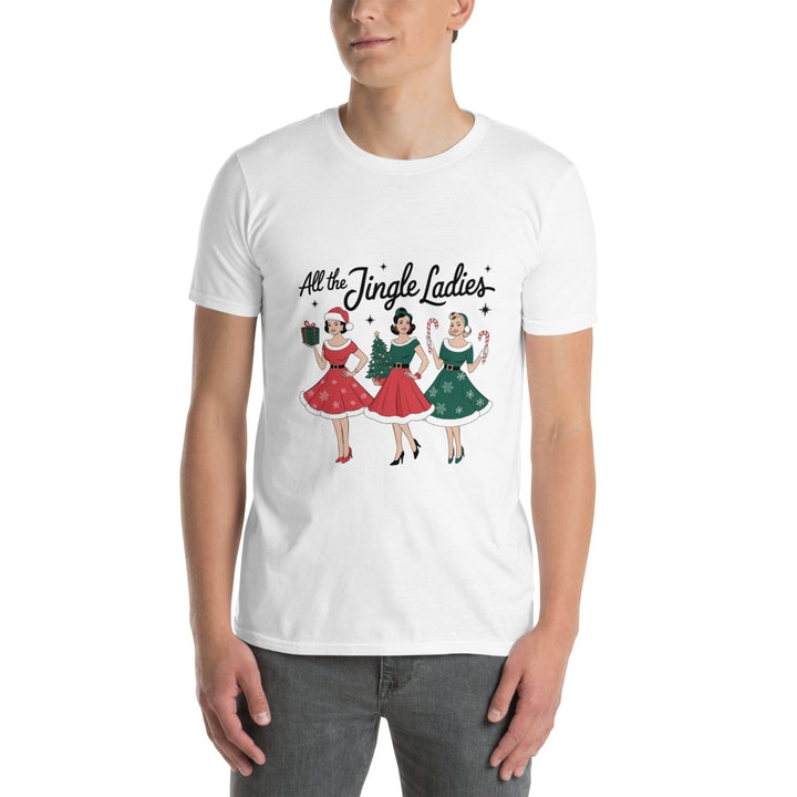 All The Jingle Ladies Graphic Tee - White - S - ArtyKoala