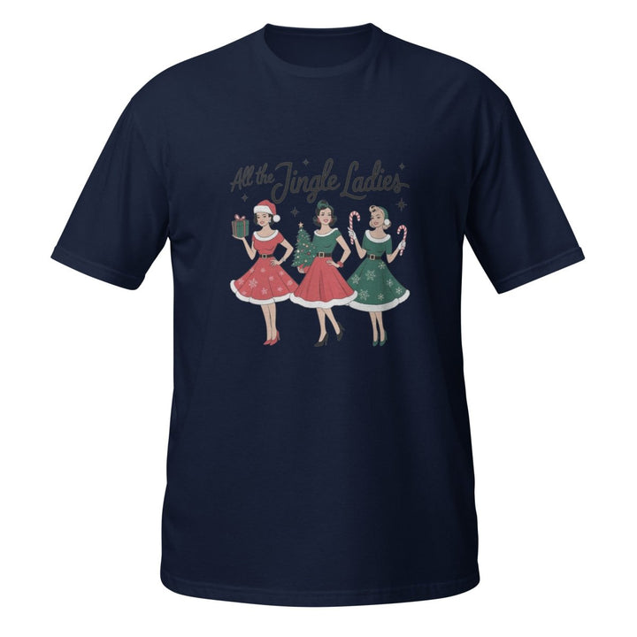 All The Jingle Ladies Graphic Tee - Navy - S - ArtyKoala