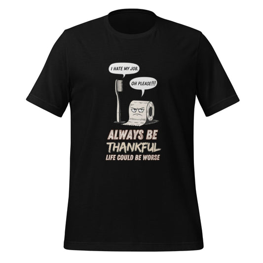 Always Be Thankful Graphic Tee - Black - S - ArtyKoala